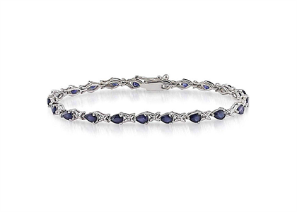 Silver Plated CZ Studded Tennis Bracelet